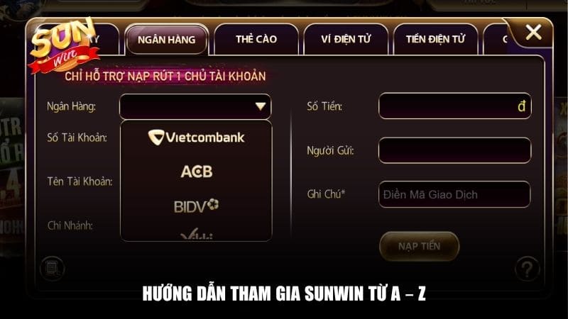 Hướng dẫn tham gia cá cược Sunwin từ A – Z